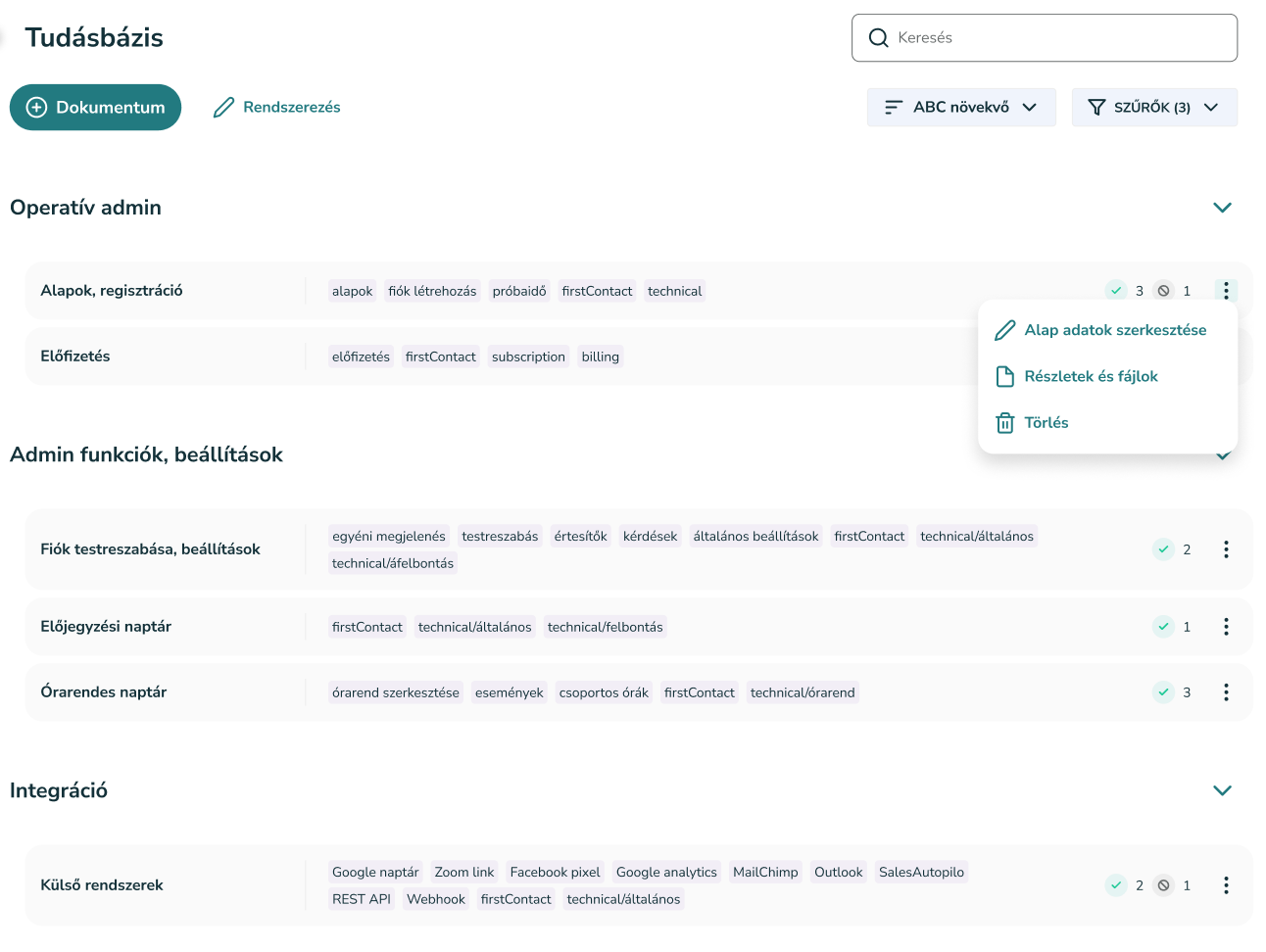 Tudásbázis keresés