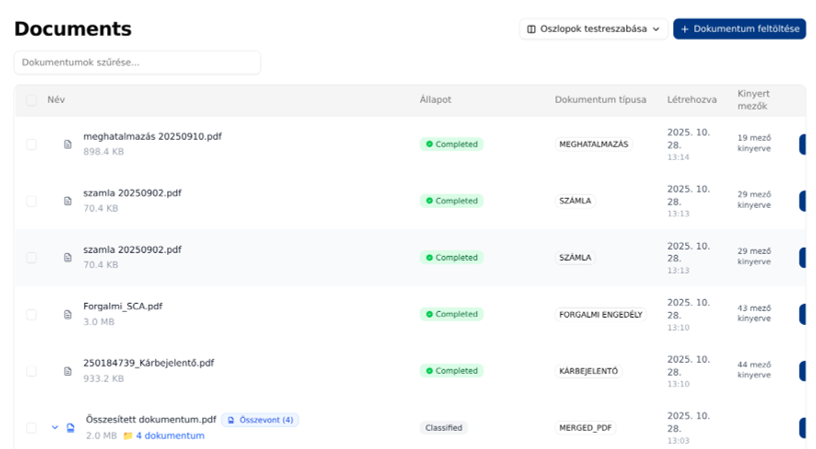 Dokumentum felismerés